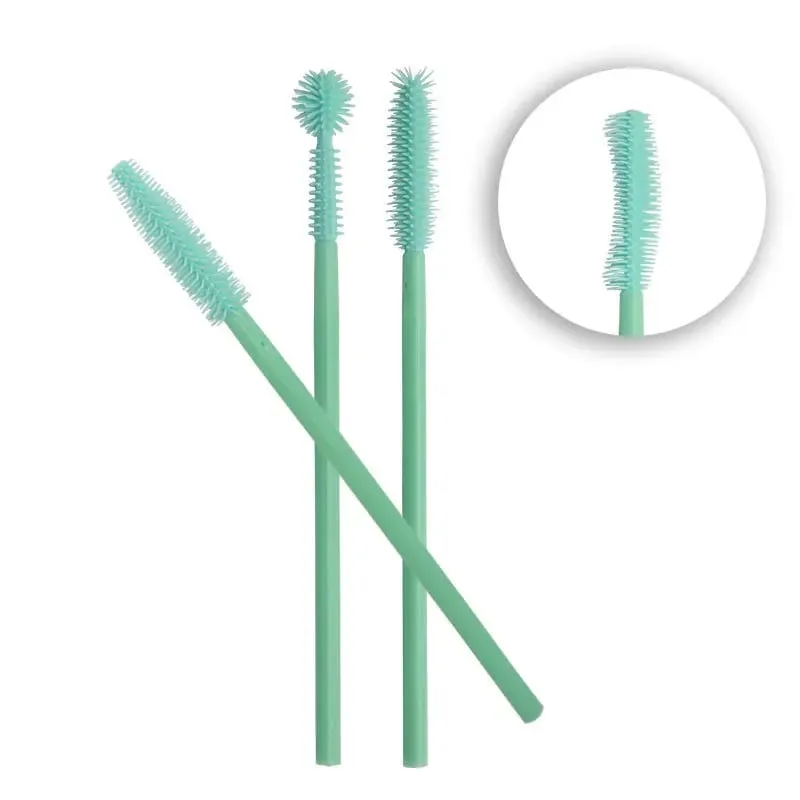 50 Pcs Silicone Eyelashes Brushes Disposable Mascara Wands Applicator Eye Lash Brush Eyelash Extension Makeup Tools