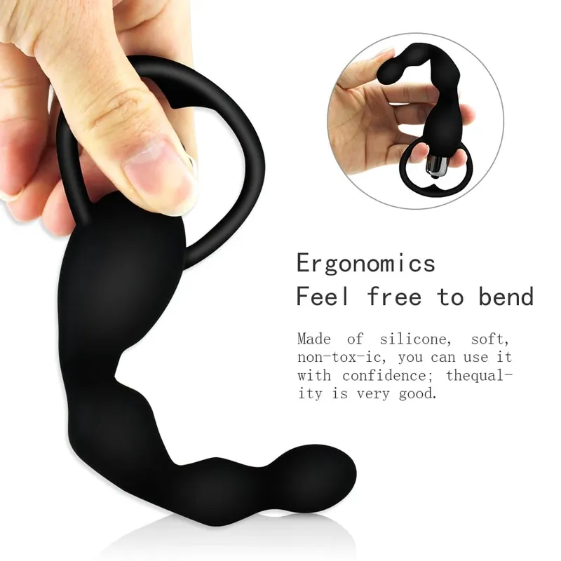 Vibrating Protaste Massager Anal Beads Vibrator Butt Plug Sex Toy for Men Women Silicone Anales Trainer Fun Toys for Beginners — image 5