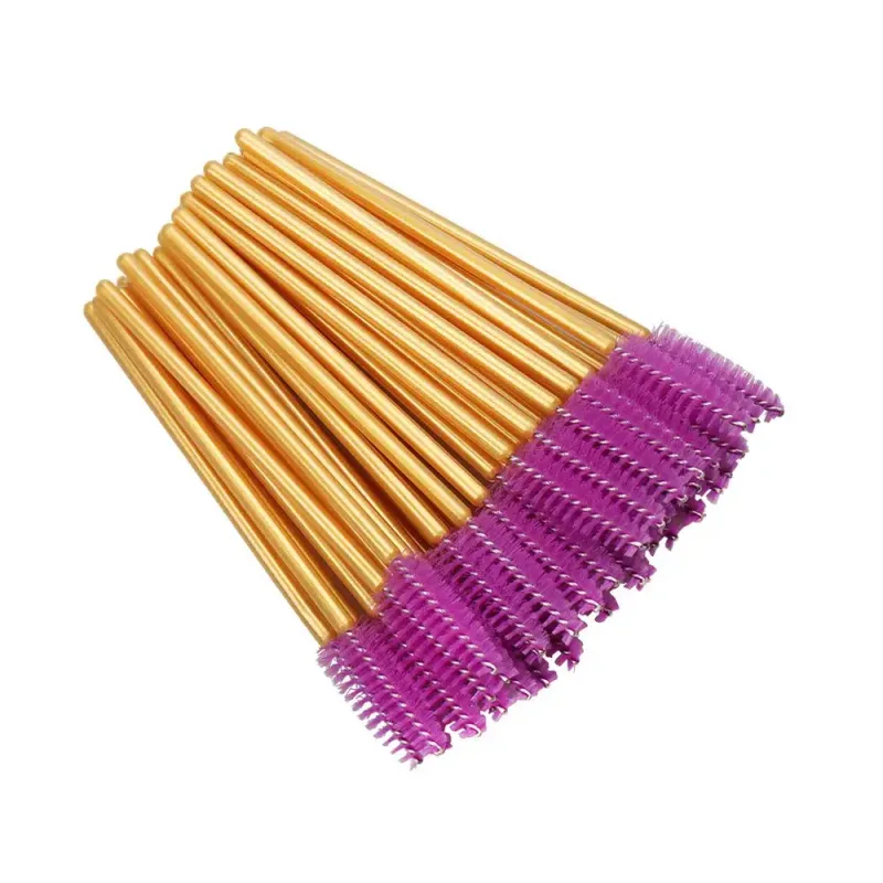 50 pçs pincéis de maquiagem pincéis de maquiagem descartáveis ​​varinhas de rímel aplicador multicolors cílios de olho escova cosmética ferramentas de maquiagem