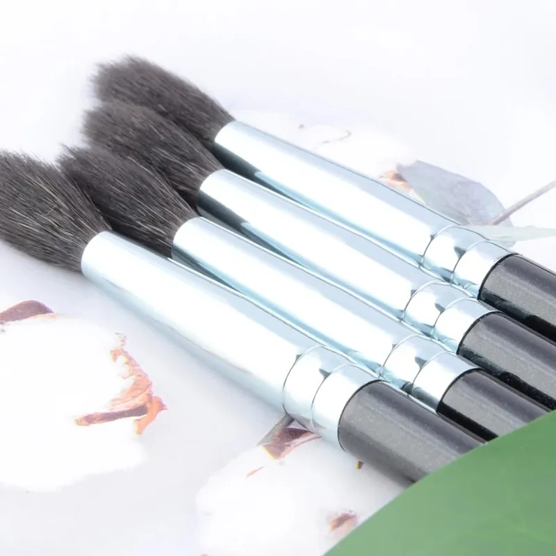 Pincéis de maquiagem iluminador, vinco, sombra, multifuncional, pincel de maquiagem, cabo de madeira, ferramenta cosmética, cabelo de esquilo natural, 1 peça