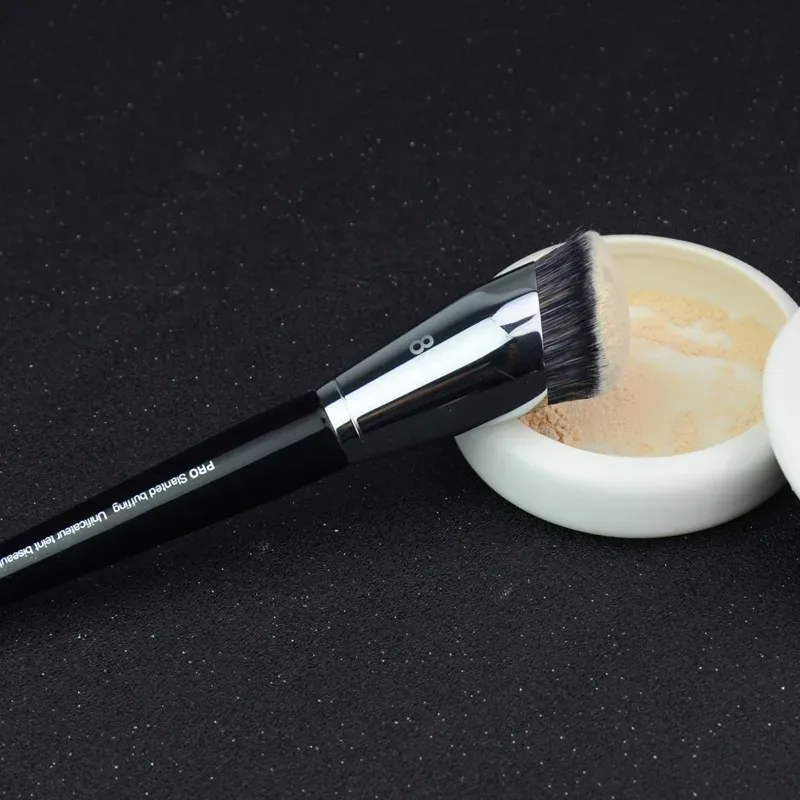 Pincéis de maquiagem pro inclinados, base angular #88, pincel de maquiagem, base líquida, creme bb, cabo de madeira, cosméticos, 1 peça