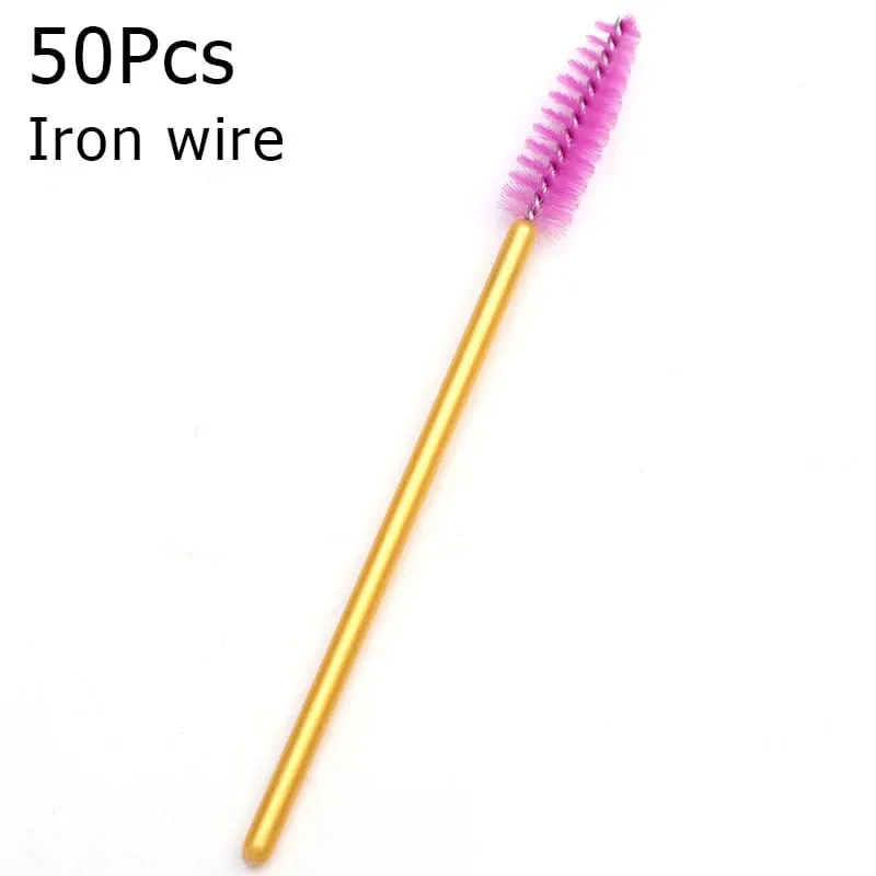 50Pcs Disposable Eyelash Brushes Eyelashes Extension Tools Eyebrow Brush Mascara Wands Applicator Spoolers Eye Lashes Cosmetic