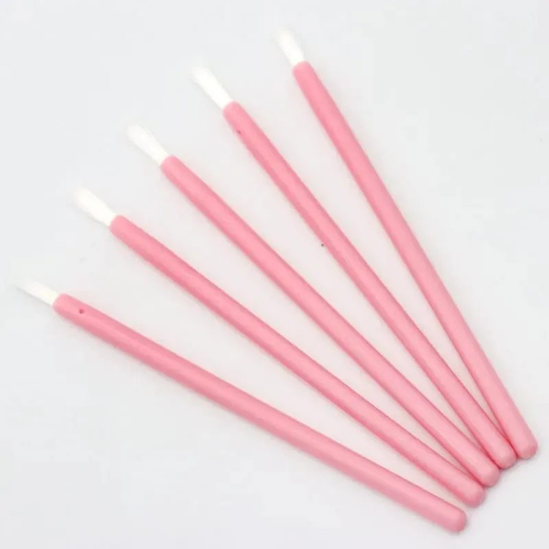 50 Pcs Disposable Nylon Lip Brush Lipstick Lip Glossy Wands Clean Applicator Lip Eyeshadow Gloss Brushes Cosmetic Makeup Tools