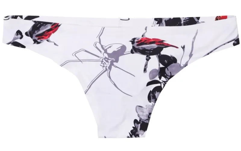 Homens sexy estilo suave macio impresso roupa interior masculina fina cuecas homem cintura baixa biquíni de seda gelo cuecas sem costura 817