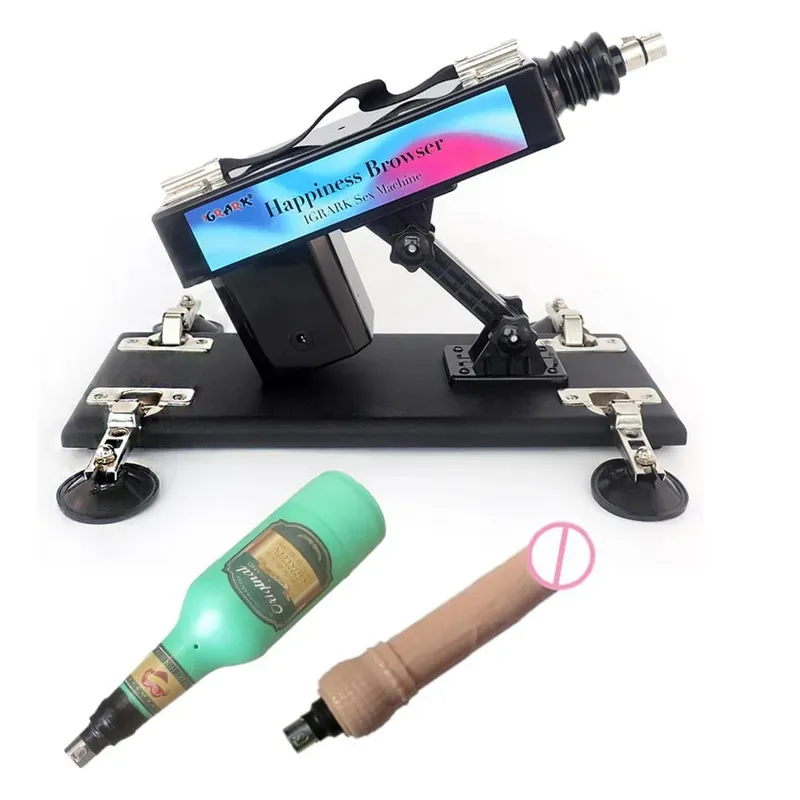 Máquina sexual vibartor automática, motor forte, com acessórios de vibrador, arma ajustável, máquina de amor, brinquedos sexuais para homens, mulheres, jogo adulto