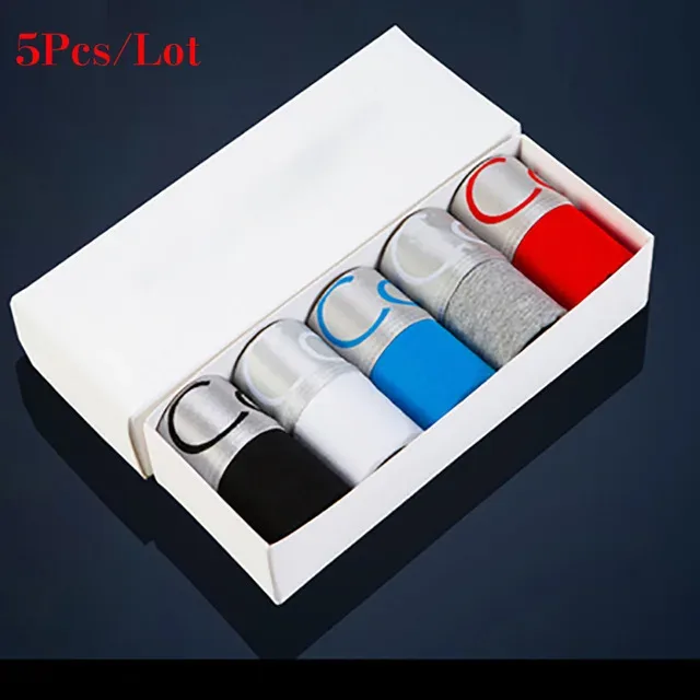 5PCS Men Underwear Boxers Men's Underpants Cotton Solid Sexy Cueca Brand Boxer For Mens Cotton Shorts Panties Calzoncillos 2024