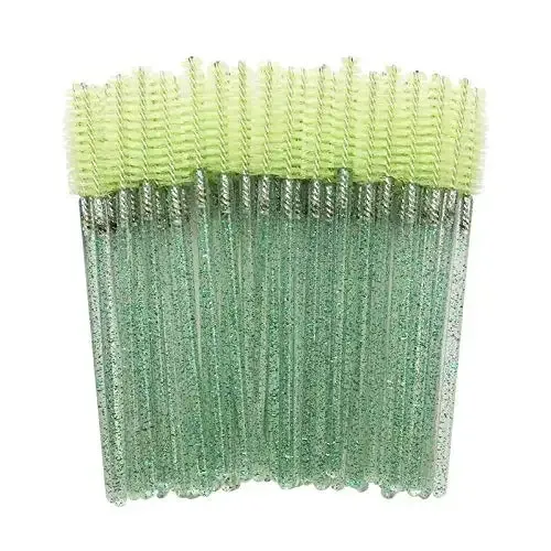 50 pçs pincéis de maquiagem pincéis de maquiagem descartáveis ​​varinhas de rímel aplicador multicolors cílios de olho escova cosmética ferramentas de maquiagem