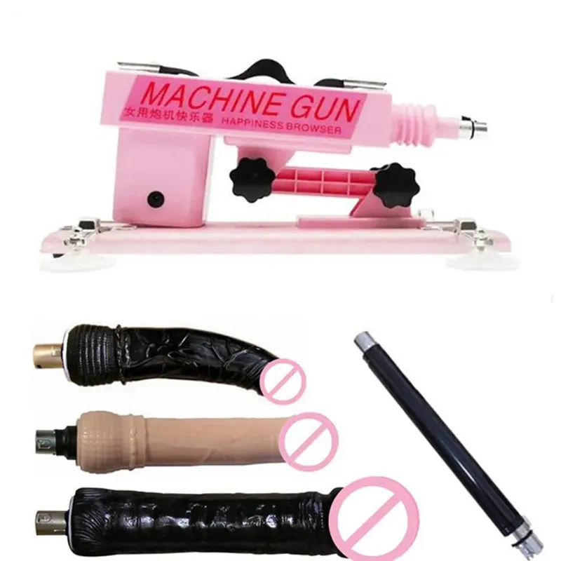 Máquina sexual vibartor automática, motor forte, com acessórios de vibrador, arma ajustável, máquina de amor, brinquedos sexuais para homens, mulheres, jogo adulto