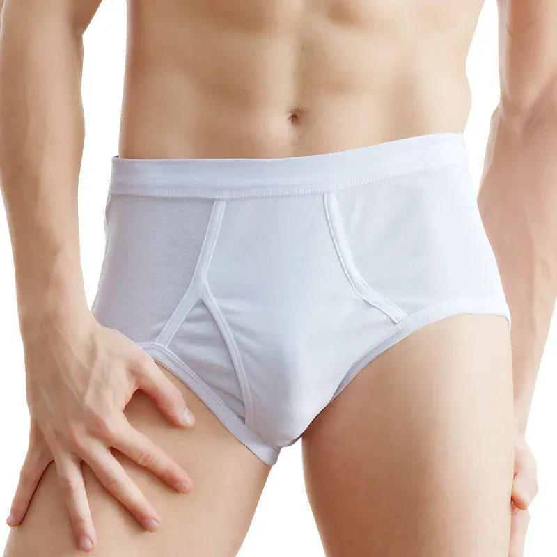 95KG Solid Fat Plus Size Men's Underwear Mens Underwear 100% Cotton Comfortable Breathable Loose Large Size Men Briefs Panties