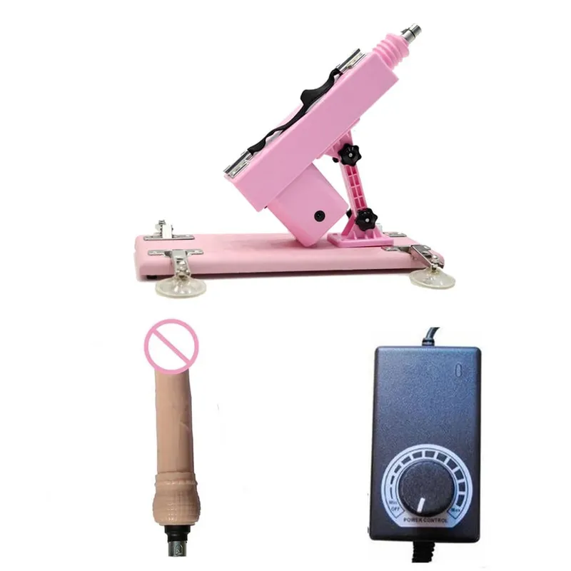 Máquina sexual vibartor automática, motor forte, com acessórios de vibrador, arma ajustável, máquina de amor, brinquedos sexuais para homens, mulheres, jogo adulto