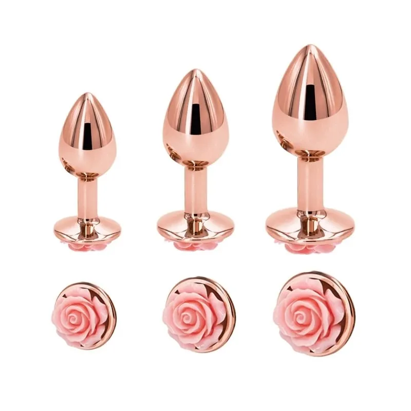 Arco-íris rosa ouro rosa pequeno tamanho médio conjunto forma de coração cristal metal contas anal butt plug jóias brinquedo sexual para o sexo feminino masculino