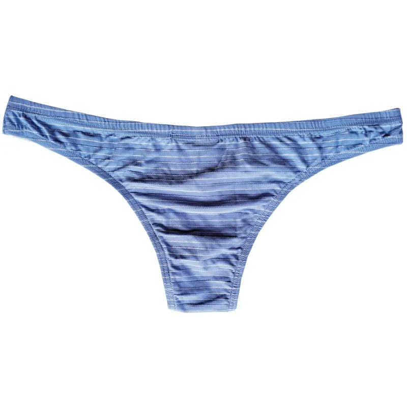 5 Men Sexy Briefs Stripe Bikini Breathable Soft Underwear Cucea Underpants Man Comfortable Gay Pants Cueca Male Panties C903-1