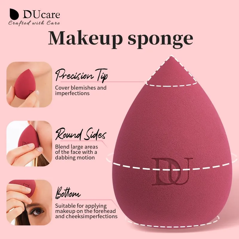 Ducare gota de água maquiagem esponja profissional cosméticos puff para fundação corretivo bb creme mistura ovo esponja maquiagem ferramentas