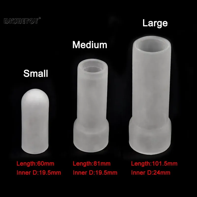 S/M/L Silicone Glans Protector Cap Sex Toys Genital Sleeve Dick Enlargement Extender Stretcher Sleeves For Penis Adult Supplies