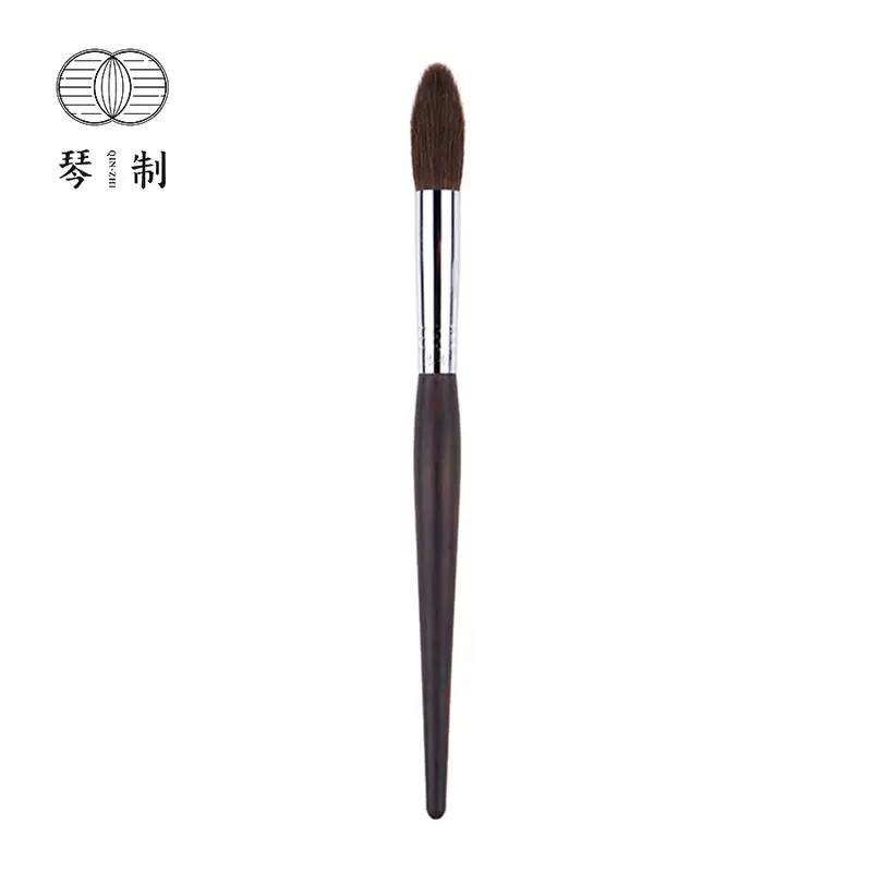 Pincel de maquiagem artesanal profissional G040 Pequeno pincel cônico iluminador macio de esquilo vermelho pincéis de maquiagem para cabelo