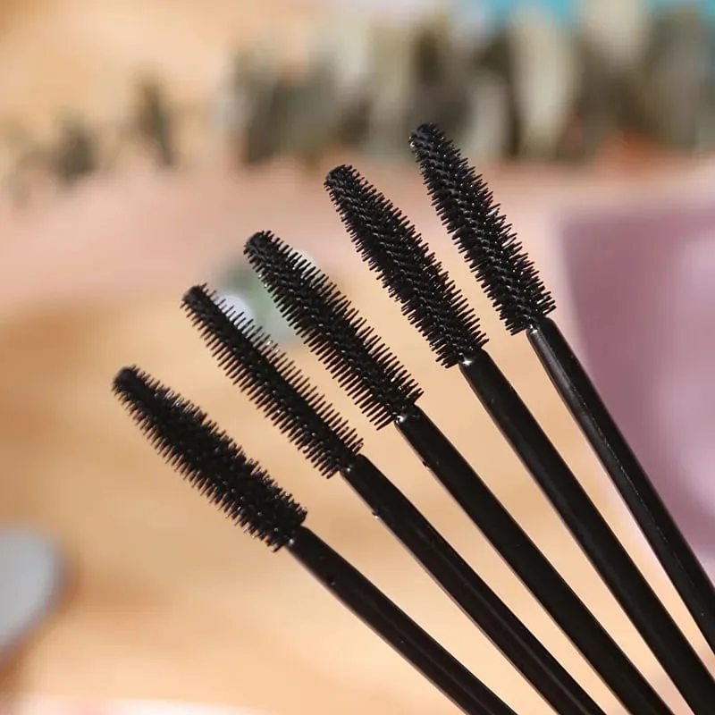 50 Pcs Disposable Silicone Eyelashes Brushes Applicator Eye Lash Mascara Wands Brush Eyelash Extension Women Makeup Tools