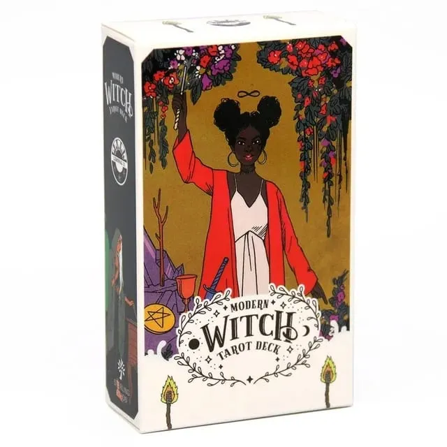 Baralho de tarô de bruxa moderno, versão em inglês, baralho de cartas de tarô, jogo de tabuleiro, guia em pdf, adivinhação, destino para mulheres, meninas, uso pessoal — image 1