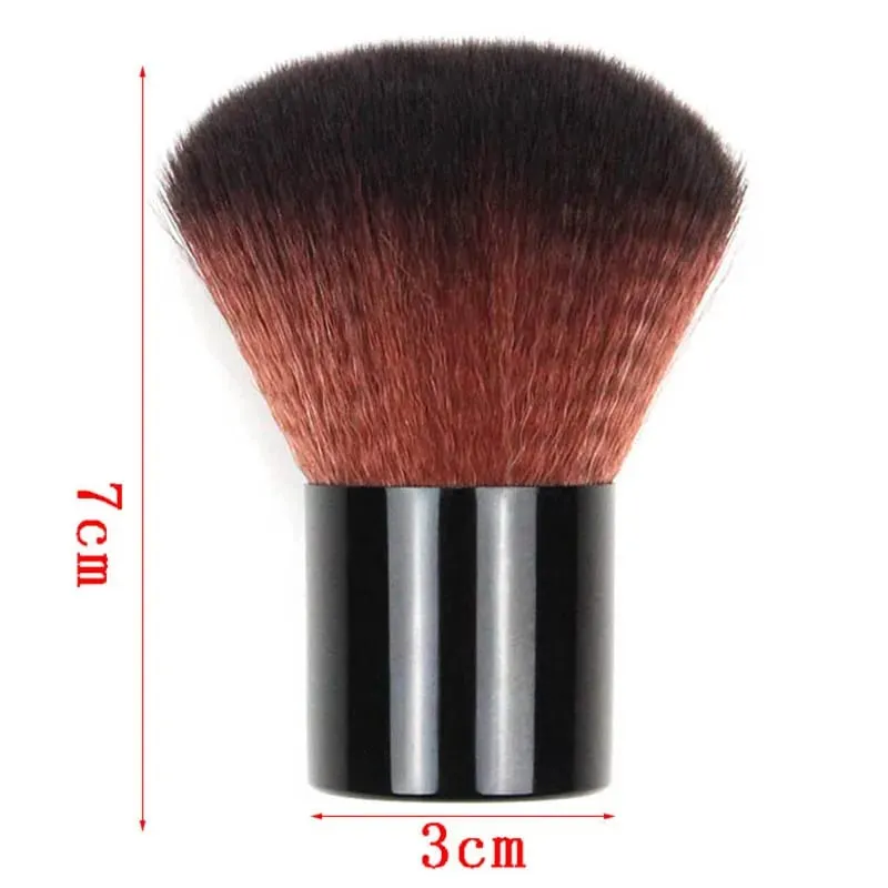 1Set Big Black Makeup Brushes Powder Cosmetic Brush Face Blush Contour Brush Kabuki Nail Brush Makeup Tools With Bag Sculpting — image 4