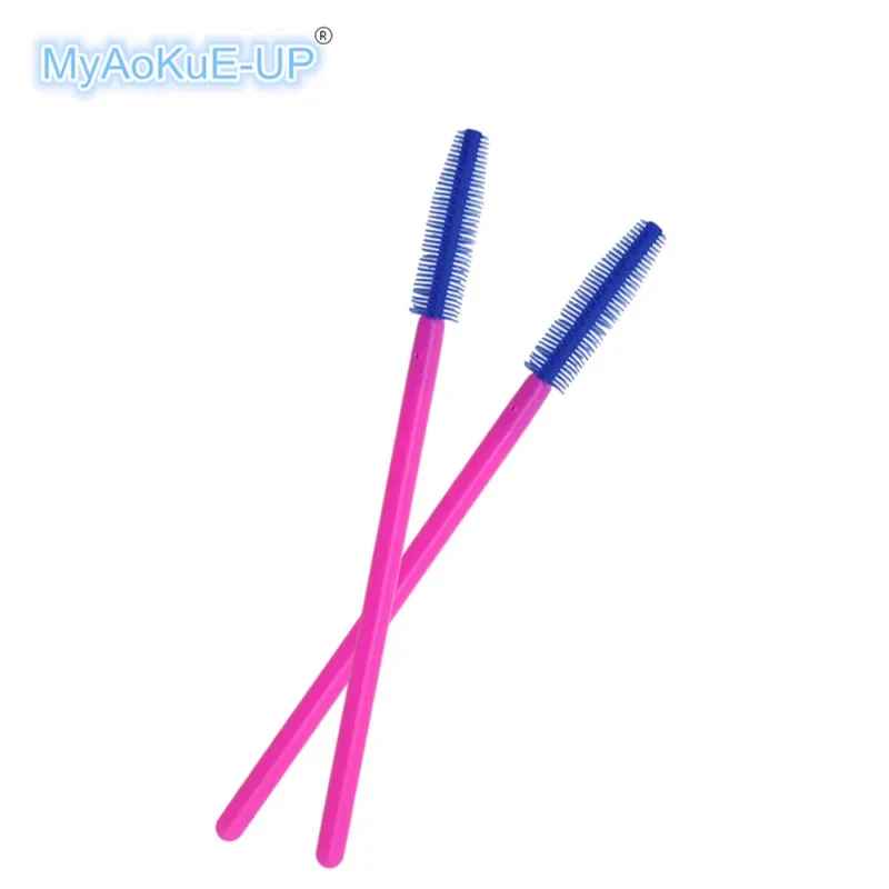 50 pçs silicone rímel varinhas aplicador pincéis de cílios descartáveis ​​pente beleza maquiagem escova para mulheres ferramentas de extensão de cílios