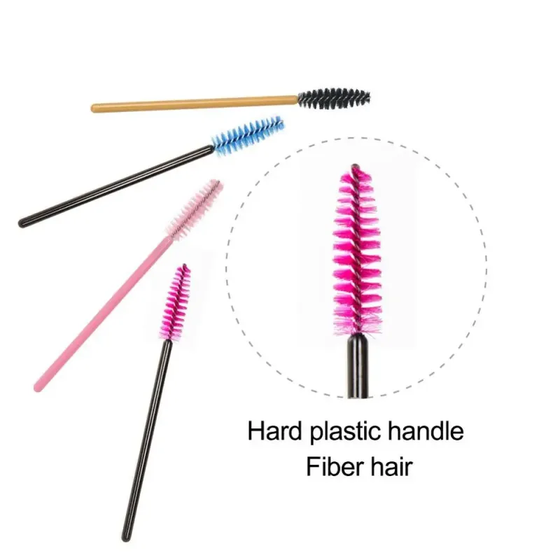 50 pçs pincéis de maquiagem pincéis de maquiagem descartáveis ​​varinhas de rímel aplicador multicolors cílios de olho escova cosmética ferramentas de maquiagem