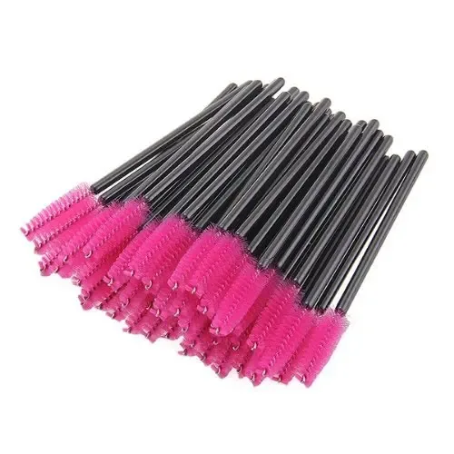 50 pçs pincéis de maquiagem pincéis de maquiagem descartáveis ​​varinhas de rímel aplicador multicolors cílios de olho escova cosmética ferramentas de maquiagem