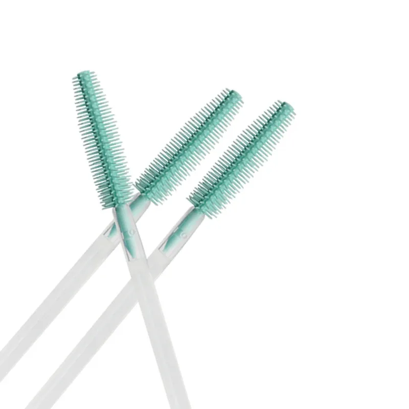 50 pçs silicone rímel varinhas aplicador pincéis de cílios descartáveis ​​pente beleza maquiagem escova para mulheres ferramentas de extensão de cílios