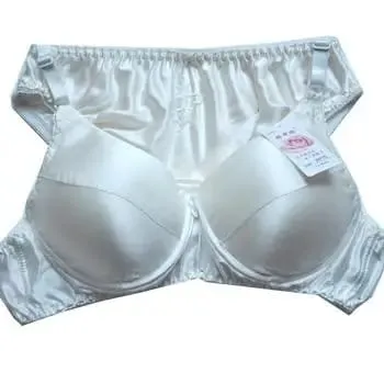 Conjunto de sutiã de roupa íntima 100% seda 100% seda Ab Cup de uso comum
