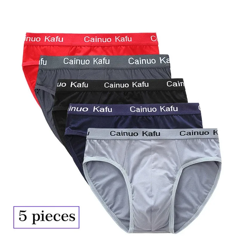 4Pcs Men Briefs Mens Summer Underwear Large Size L-5XL Elasticity Underwear Male Comfortable Panties Sexy Male Shorts Briefs Hot