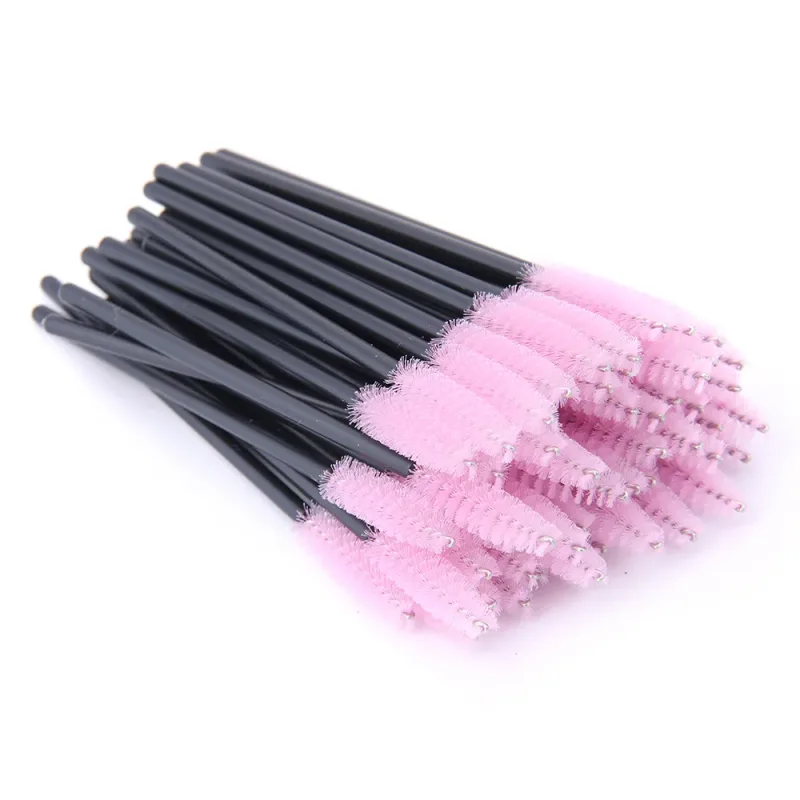50 pçs pincéis de maquiagem pincéis de maquiagem descartáveis ​​varinhas de rímel aplicador multicolors cílios de olho escova cosmética ferramentas de maquiagem