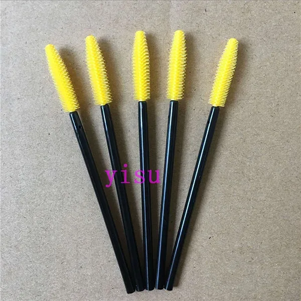 50 pçs silicone rímel varinhas aplicador pincéis de cílios descartáveis ​​pente beleza maquiagem escova para mulheres ferramentas de extensão de cílios