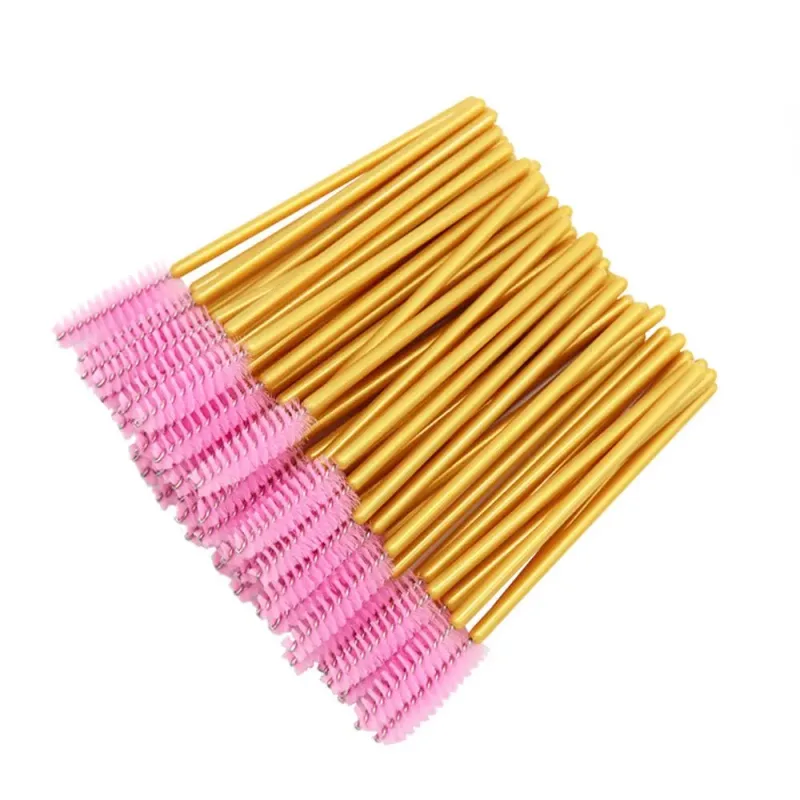 50 pçs pincéis de maquiagem pincéis de maquiagem descartáveis ​​varinhas de rímel aplicador multicolors cílios de olho escova cosmética ferramentas de maquiagem