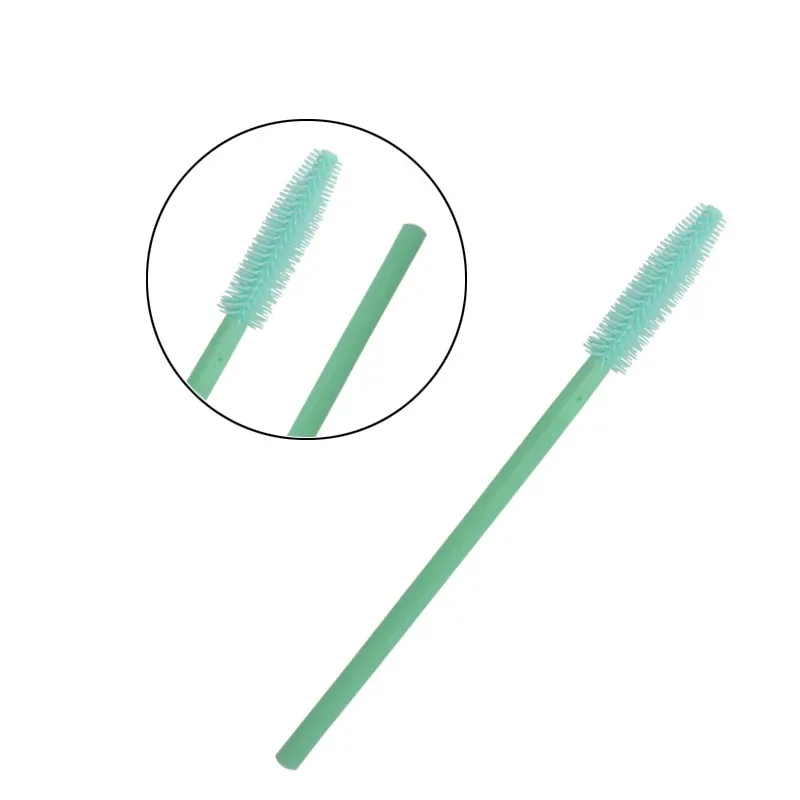 50 pçs silicone rímel varinhas aplicador pincéis de cílios descartáveis ​​pente beleza maquiagem escova para mulheres ferramentas de extensão de cílios