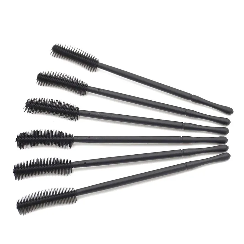 Fadvan 50 unidades/pacote pincéis de silicone descartável ferramenta de cílios pente rímel varinhas pincéis de maquiagem kit aplicador individual para olho