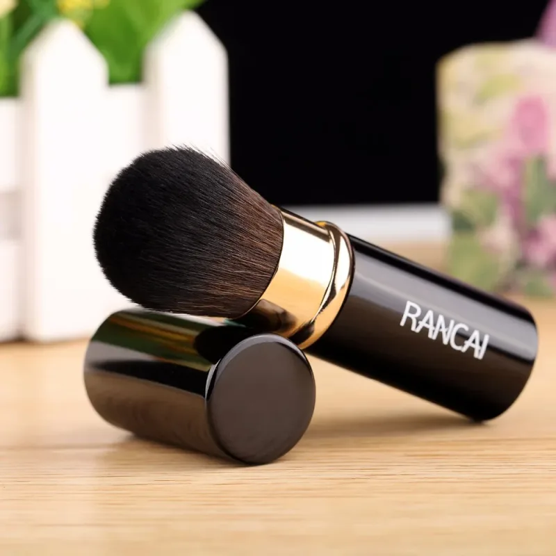 1 pçs pincéis de maquiagem retrátil pó fundação mistura blush rosto kabuki escova maquiagem compõem ferramentas cosméticas