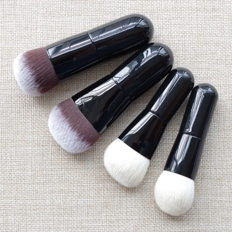 Cute Baby Professional Handmade Makeup Brushes Soft Synthetic Saikoho Goat Hair Blush Contour Foundation Brush Make up Brush