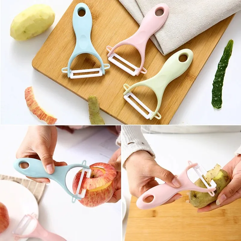 Descascador de frutas e vegetais de cerâmica, talheres criativos, raspador de maçã, plaina de vegetais, cortador, ferramentas de cozinha, faca, descascador de batata