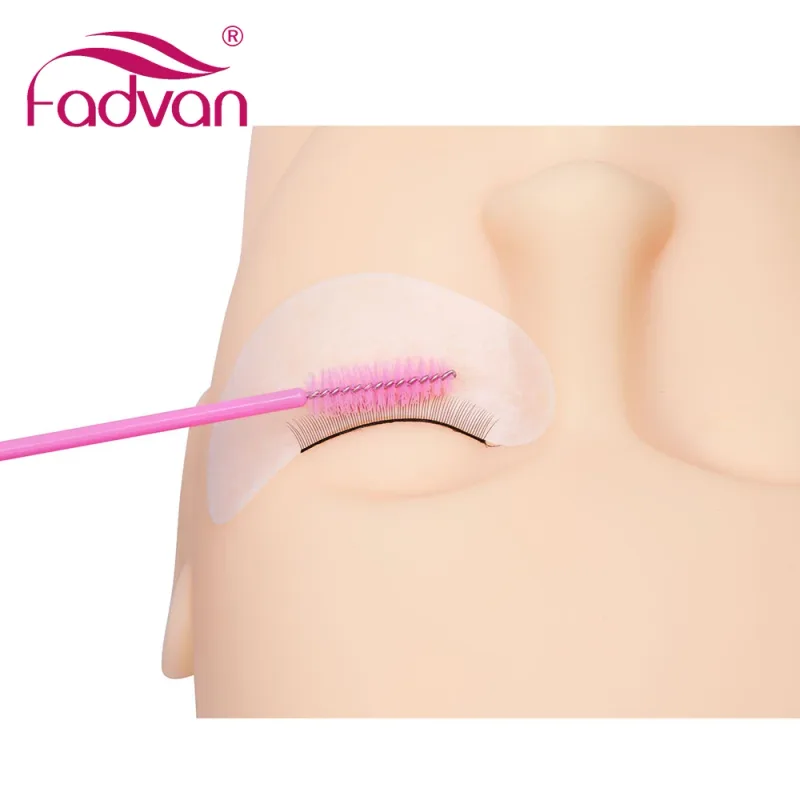 Fadvan 50 件/包化妝刷塑膠微型棒假睫毛刷工具黑色/粉紅色/彩色睫毛延長用品