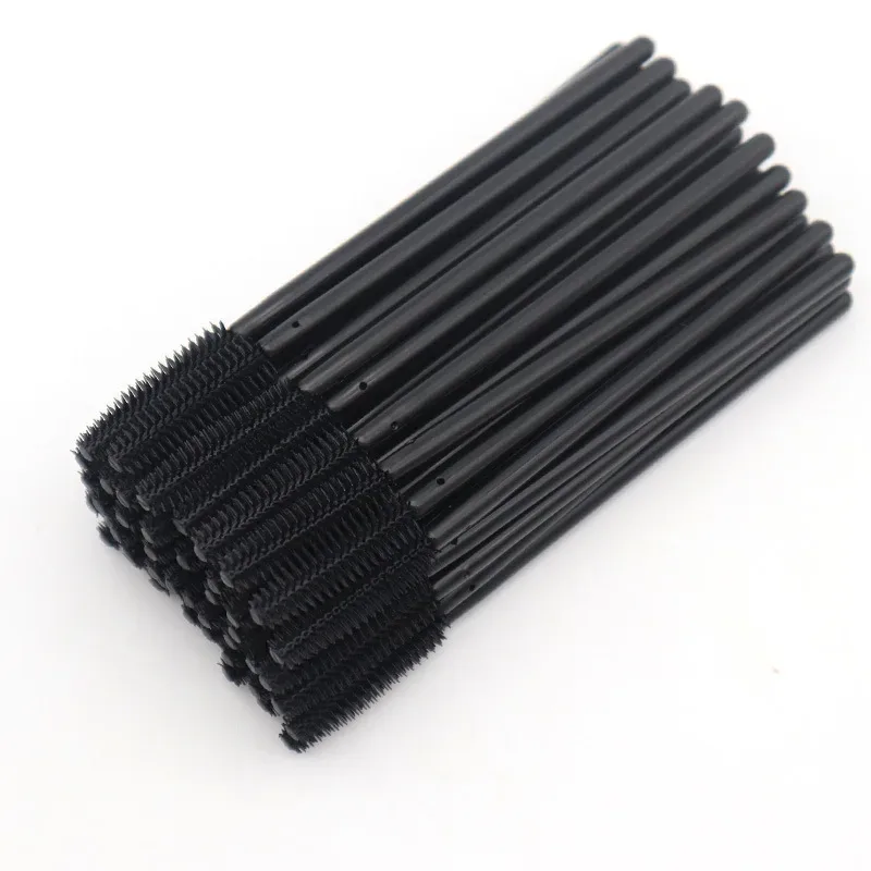 50pcs Disposable Silicone Lashes Brushes Spoolies Mascara Wands Combs Stick Brow Brush Eyelash Extension Makeup Cosmetic Tools
