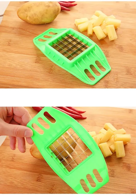 Stainless Steel Vegetable Potato Slicer Cutter Chopper Chips Making Tool Potato Cutting Fries Tool Kitchen Accessories E#CH