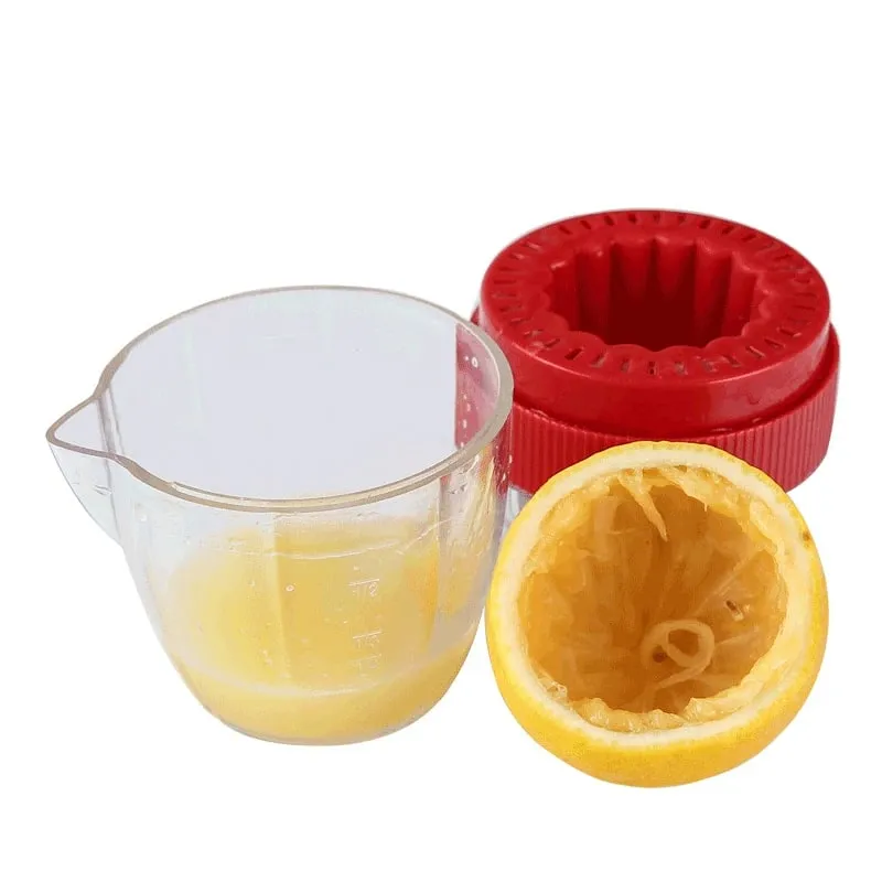 Espremedor de limão com tampa de plástico manual espremedor de limão laranja copo espremedor de frutas cítricas com bico ferramentas de frutas kc0130 — image 3