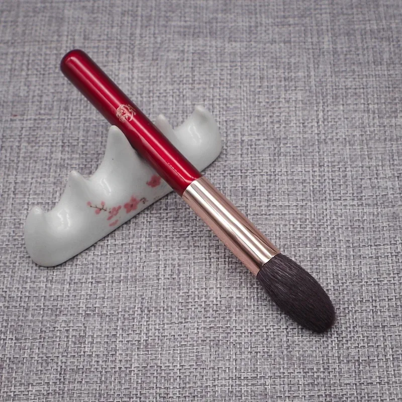 Pincel cônico artesanal para iluminador k14, pincel de maquiagem profissional, ferramentas cosméticas, macio, saikoho, cabelo de cabra, pincéis de maquiagem
