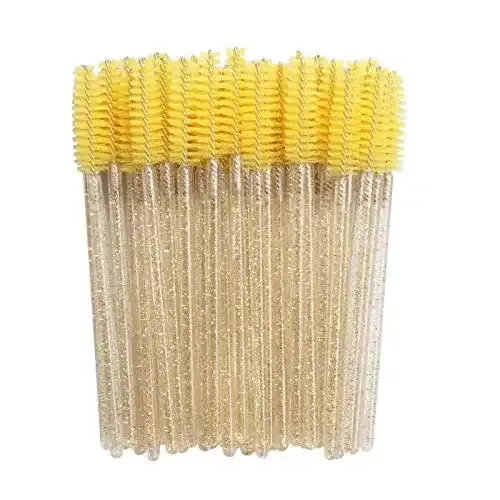 50 pçs pincéis de maquiagem pincéis de maquiagem descartáveis ​​varinhas de rímel aplicador multicolors cílios de olho escova cosmética ferramentas de maquiagem