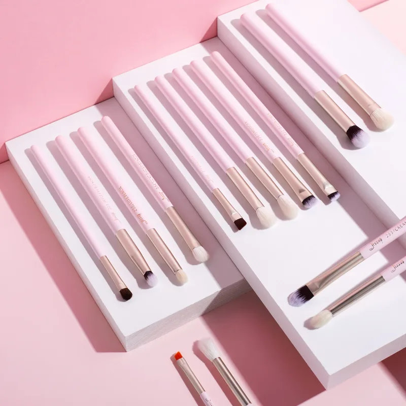 Jessup 15 pçs pincéis de maquiagem conjunto profissional kits de escova de maquiagem para os olhos sombra delineador sobrancelha mistura corretivo brochas t294