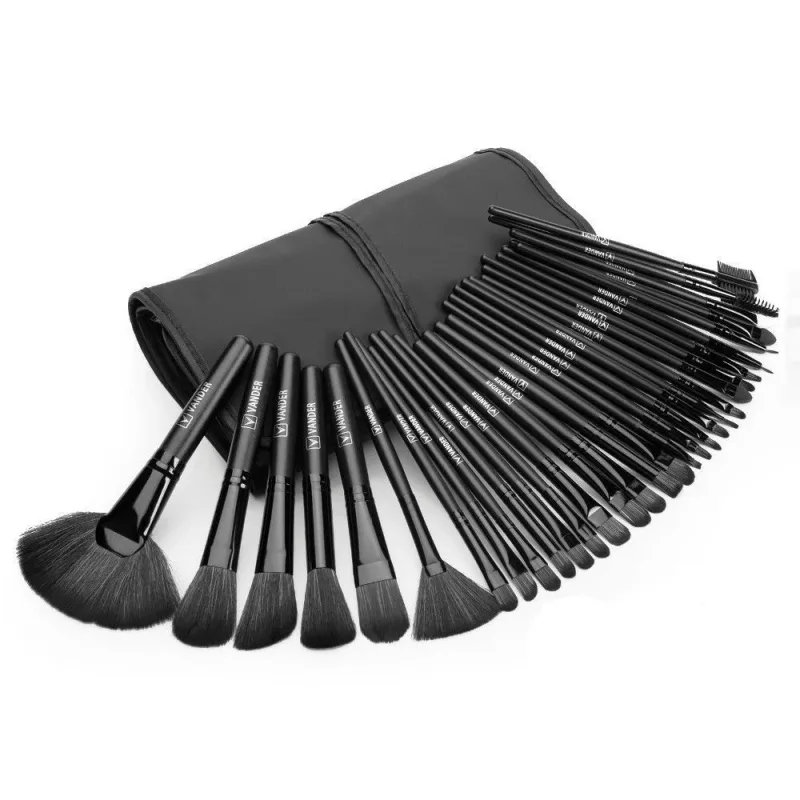 Conjunto de pincéis de maquiagem 32 peças, base profissional, pó, contorno, sombra, mistura, pincel de maquiagem, múltiplas cores