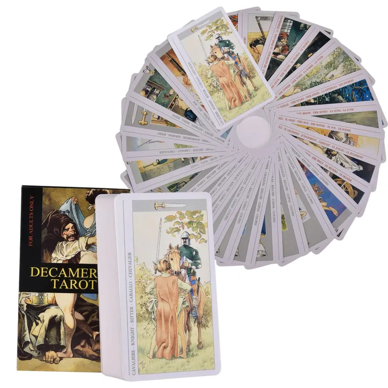 Decameron Tarot Cards Mordern Witch Angels Series Everyday Witch Oracle Cards PDF Guideboock English Board Games