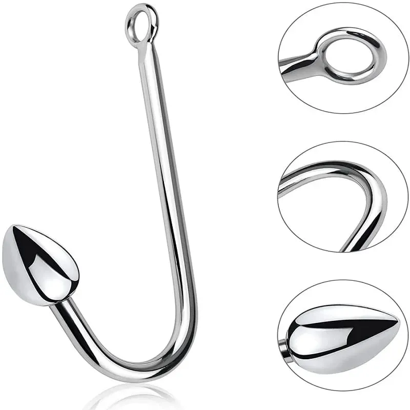 Pequeno médio grande 3 bolas conjunto de metal anal gancho contas cabeça butt plug dilatador massageador de próstata inserção bdsm brinquedo sexual para o sexo masculino