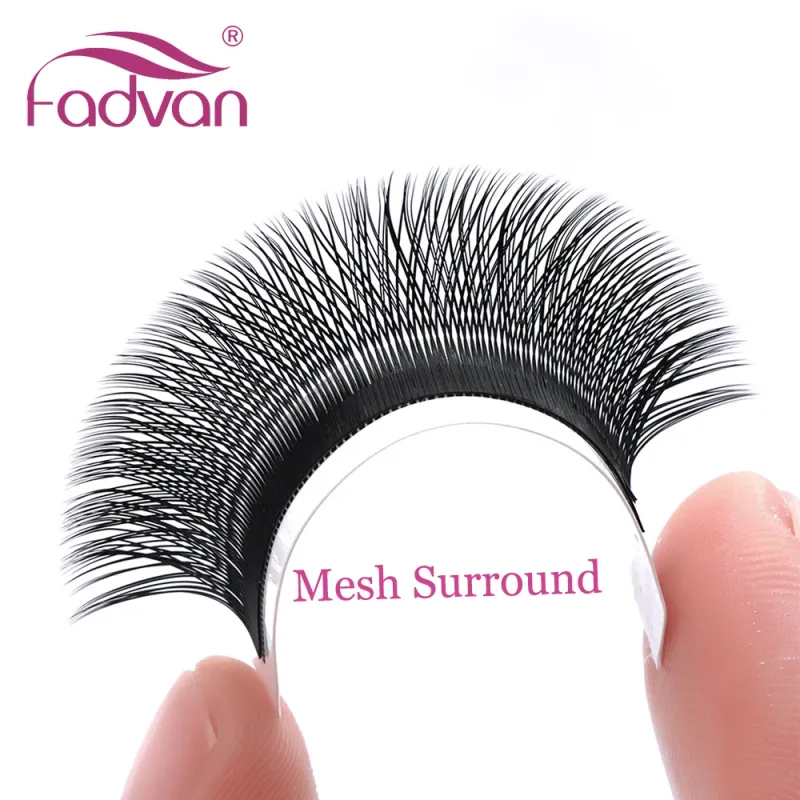 Extensões de cílios postiços em formato de Fadvan YY marrom/preto C/D/L/LU/L+ Curl Fox Eye