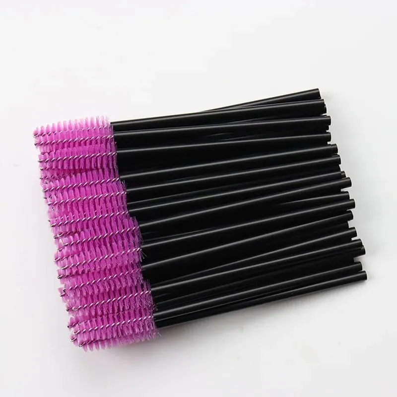 Escova descartável para cílios, 50 peças, aplicador de rímel, diamante, extensão de cílios, ferramentas de maquiagem feminina