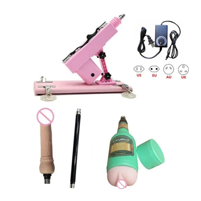 Máquina sexual vibartor automática, motor forte, com acessórios de vibrador, arma ajustável, máquina de amor, brinquedos sexuais para homens, mulheres, jogo adulto