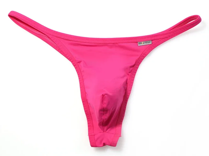 Tanga de tecido respirável de secagem rápida masculina cuecas confortáveis ​​de cintura baixa roupa interior sexy moda pessoa corajosa